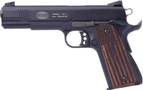 Mauser 1911 Semi-Automatic Pistol .22 Long Rifle 5" Barrel (1)-10Rd Magazine Molded Wood Flag Grips Black Finish