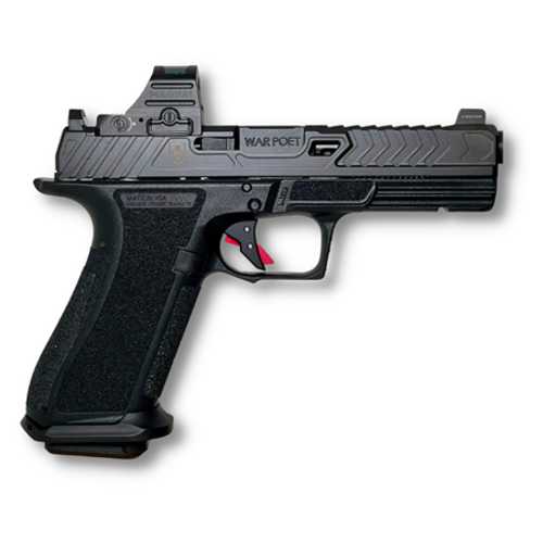 Shadow Systems DR920 War Poet Semi-Automatic Pistol 9mm Luger 5" Barrel (2)-17Rd Magazines Optic Ready Polymer Grips Black Finish