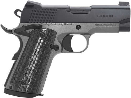 Girsan MC1911 SC Untouchable Sub-Compact Semi-Automatic Pistol 9mm Luger 3.4" Barrel (1)-7Rd Magazine Black Serrated Steel Slide Stainless Finish