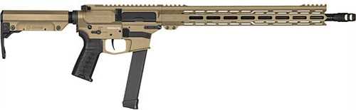 CMMG Resolute MKGS Semi-Automatic Rifle 9mm Luger 16.1" Barrel (1)-32Rd Magazine Ambidextrous Controls Cmmg Ripstock Butt Stock Coyote Tan Cerakote Finish