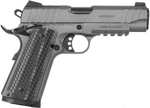 Girsan MC1911 C Influencer Compact Semi-Automatic Pistol .45 ACP 4.4" Barrel (1)-8Rd Magazine Optic Ready / Serrated Slide Gray Polymer Grips Tungsten Gray Cerakote Finish