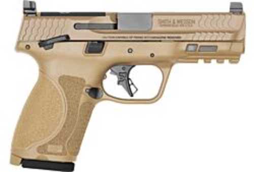 Smith & Wesson M&P9 M2.0 Compact Semi-Automatic Pistol 9mm Luger 4" Barrel (2)-10Rd Magazines Fixed Sights Optic Ready Flat Dark Earth Finish