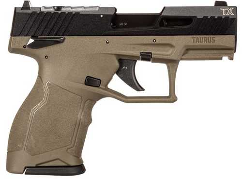 Taurus TX22 Compact Semi-Automatic Pistol .22 Long Rifle 3.5" Barrel (2)-13Rd Magazines Picatinny Rail Adjustable Sights Black Slide Olive Drab Green Polymer Finish