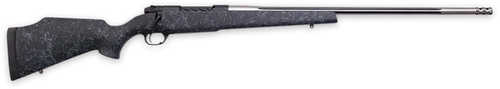 Weatherby Mark V Accumark Bolt Action Rifle 28 Nosler 26" Threaded Barrel 3 Round Capacity Black With Gray Webbing Fiberglass Stock Graphite Black Cerakote Finish