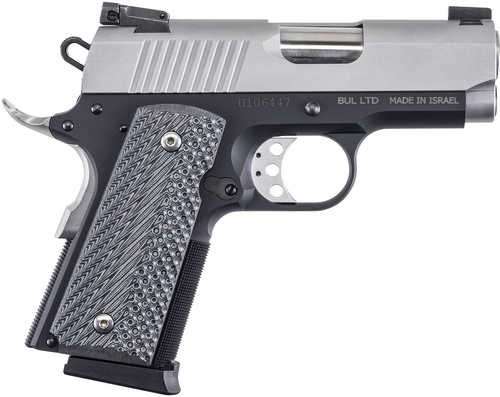 Magnum Research 1911U Semi-Automatic Pistol 45 ACP 3" Bull Barrel (2)-6Rd Magazines Black/Gray G10 Grips Stainless Steel Serrated Slide Black Finish