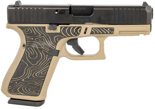 Glock G19 Gen5 Compact Semi-Automatic Pistol 9mm Luger 4" Barrel (3)-15Rd Magazines Fixed Sights Black Serrated Slide Tan Finish