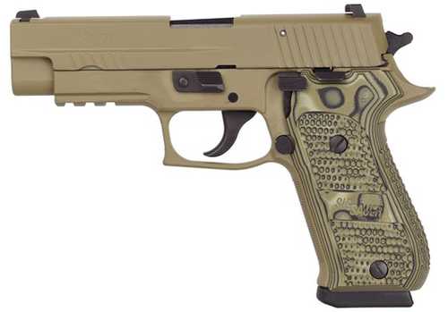 Sig Sauer P220 Scorpion Semi-Automatic Pistol 10mm 5" Barrel (2)-8Rd Magazines Night Sights Black/Green G-10 Grips Flat Dark Earth Cerakote Finish