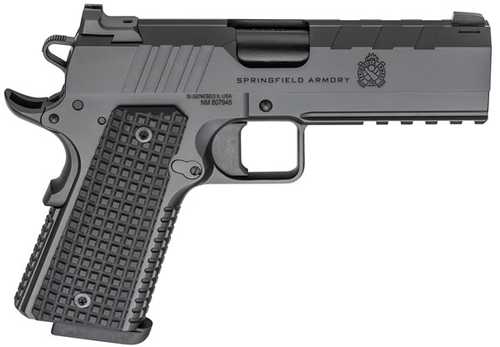 Springfield Armory Emissary 1911 Semi-Automatic Pistol 9mm Luger 4.25" Barrel (2)-9Rd Magazines Night Sights VZ Thin-Line G10 Synthetic Grips Black Cerakote Finish