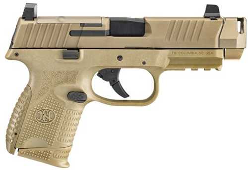 FN America 509 Compensated Compact MRD Semi-Automatic Pistol 9mm Luger 4.02" Barrel (2)-10Rd Magazines Fixed Sights Flat Dark Earth Polymer Finish
