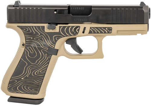 Glock G19 Gen5 Compact Double Action Semi-Automatic Pistol 9mm Luger 4" Barrel (3)-15Rd Magazines Topography Grips Black Slide Flat Dark Earth Finish