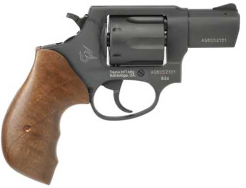 Taurus 856 Double/Single Action Revolver 38 Special 2" Barrel 6 Round Capacity Fixed Sights Turkish Walnut Grips Matte Black Finish