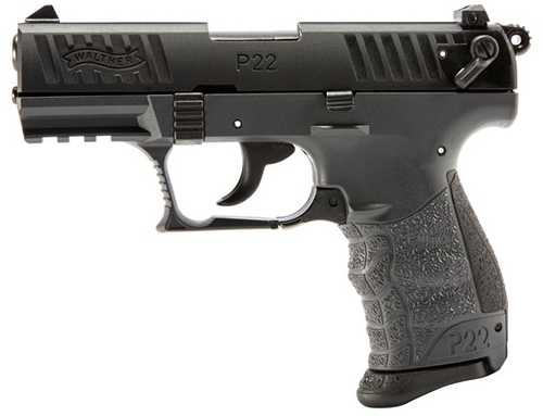 Walther Arms P22 Semi-Automatic Pistol 22 Long Rifle 3.42" Barrel (1)-10Rd Magazine Adjustable Rear & Front Sights Black Slide Tungsten Polymer Finish