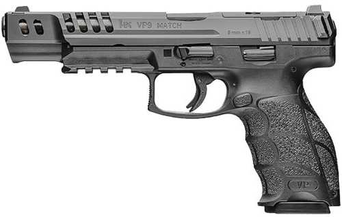 Heckler & Koch VP9 Match Optics Ready Semi-Automatic Pistol 9mm Luger 5.51" Barrel (4)-15Rd Magazines Fixed Sights Black Polymer Finish