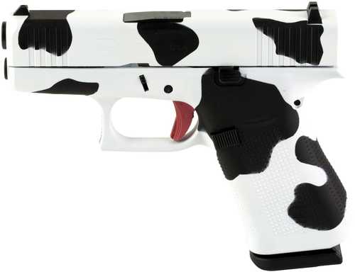 Glock G43X MOS Sub-Compact Semi-Automatic Pistol 9mm Luger 3.41" Barrel (2)-10Rd Magazines Fixed Sights Polymer Grips Cow Print Cerakote Finish