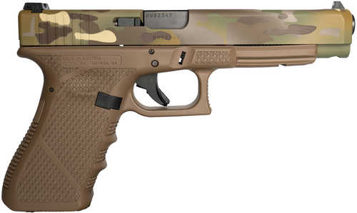 Weapon Works G34 Gen3 Competition Semi-Automatic Pistol 9mm Luger 5.31" Barrel (1)-17Rd Magazine Long/Serrated Camouflage Slide Flat Dark Earth Polymer Finish