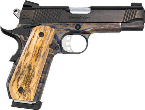 Tyler Gunworks 1911 Semi-Automatic Pistol 45 ACP 4.25" Barrel (1)-8Rd Magazine Mammoth Ivory Grips Blued Slide Case Colored/Hardened Finish