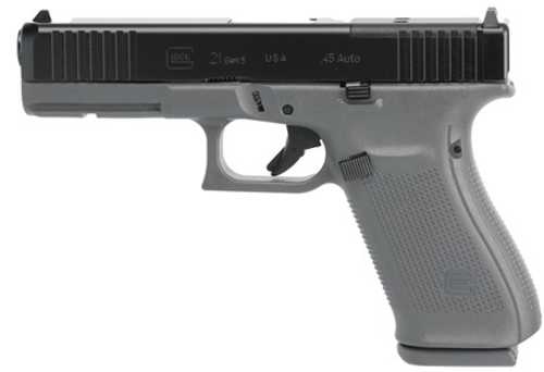 Glock G21 G5 MOS Pistol 45 ACP 4.61" Barrel 13+1 Black/Gray Finish