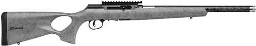 Savage Arms A17 TimberLite Bolt Action Rifle 17 HMR 18" Barrel (1)-10Rd Magazine Gray w / Black Webbing Fixed Thumbhole Stock Black Finish