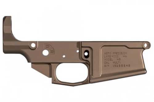 Aero Precision M5 Stripped 308 <span style="font-weight:bolder; ">Winchester</span> Lower Receiver Kodiak Brown Finish