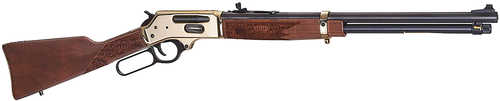Henry Side Gate Rifle<span style="font-weight:bolder; "> 360</span> <span style="font-weight:bolder; ">Buckhammer</span> 5+1 20" Blued Barrel Polished Brass Receiver American Walnut Furniture Adj. Sights
