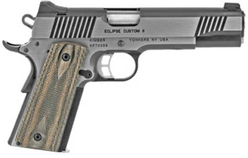 Kimber Eclipse Custom II Cali 1911 Pistol 10mm 5" Barrel 8Rd Silver Finish