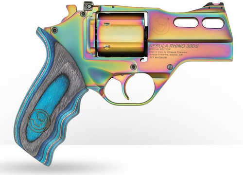 Chiappa Rhino 30DS Nebula *CA Compliant 357 Magnum 6 Round 3" Barrel Rainbow PVD Steel Barrel & Cylinder Rainbow PVD Aluminum