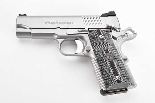 Wilson Combat ACP Commander Pistol 45 ACP 4.25" Barrel 8Rd Silver Finish