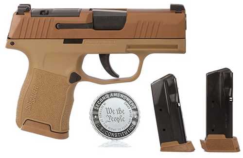 Sig Sauer P365 2A Pistol 9mm Luger 3.1" Barrel 10RD Tan Finish