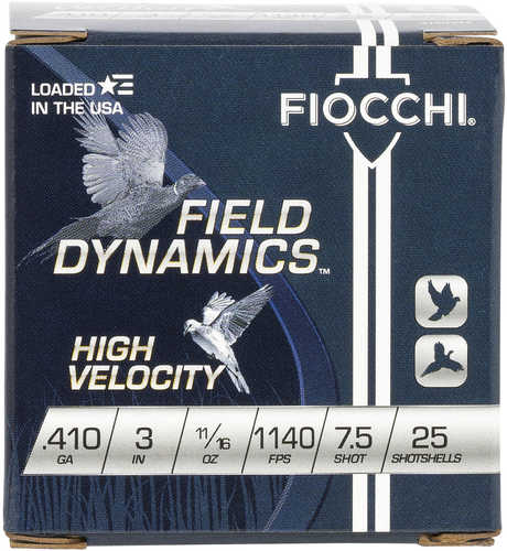 410 Gauge 25 Rounds Ammunition Fiocchi Ammo 3" 11/16 oz Lead #7 1/2