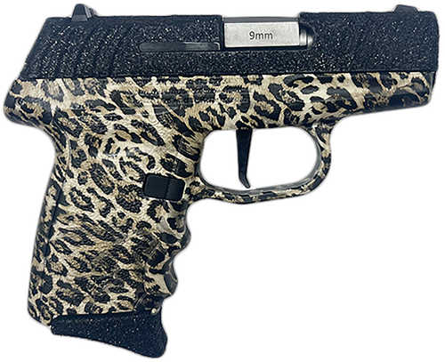 SCCY Industries DVG-1 Pistol 9mm Luger 3.1" Barrel 10Rd Black Glitter Slide Leopard Print Finish