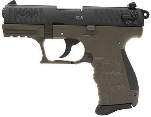 Click to see larger image. Walther P22 Pistol 22 Long Rifle Military Finish 3.42" Threaded Barrel CA Approved Semi Automatic 5120338