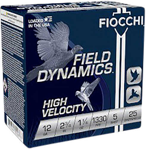 Click to see larger image. 12 Gauge 25 Rounds Ammunition Fiocchi Ammo 2 3/4" 1 1/4 oz Lead #5