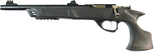 Crickett Pistol 22WMR 10.5" Blued Barrel Fiber Optic Sights Black Synthetic Stock Oversized Palm Swell Bolt Action