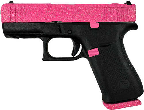 Glock 43X Pistol 9mm Luger 3.41" Barrel 10Rd Pink Slide Black Finish