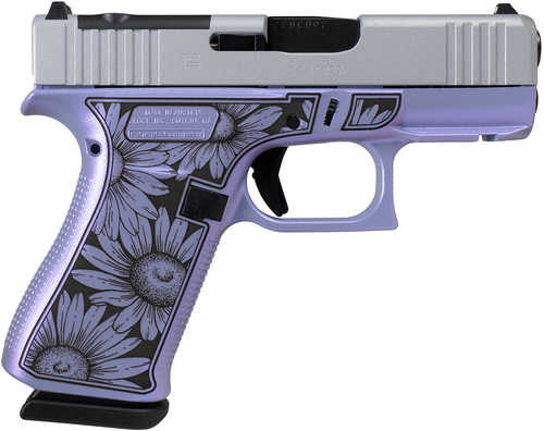 Glock G43X MOS Miss Daisy Pistol 9mm Luger 3.41" Barrel 10Rd Silver Slide Purple Finish