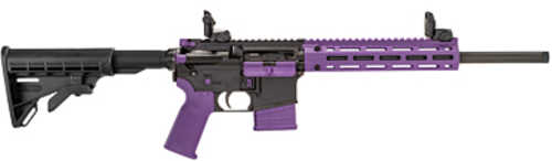 Tippmann Arms M4-22 LTE Accent Rifle 22 Long Rifle 16" Barrel 10Rd Black With Purple Finish