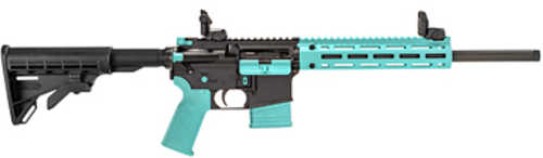 Tippmann Arms M4-22 LTE Accent Rifle 22 Long Rifle 16" Barrel 10Rd Black With Robbins Egg Blue Finish
