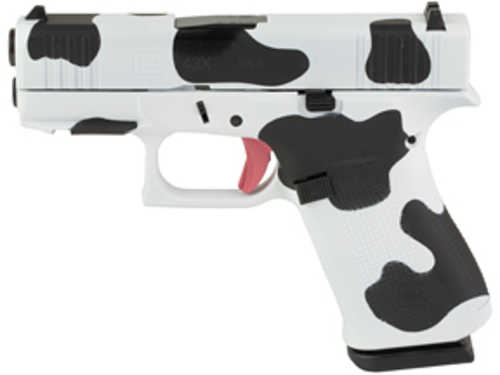 Glock 43X Pistol 9mm Luger 3.41" Barrel 10Rd Custom Cow Print Finish
