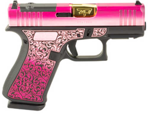 Glock 43X M.O.S Pistol 9mm Luger 3.41" Barrel 10Rd Custom Lady Bug Finish