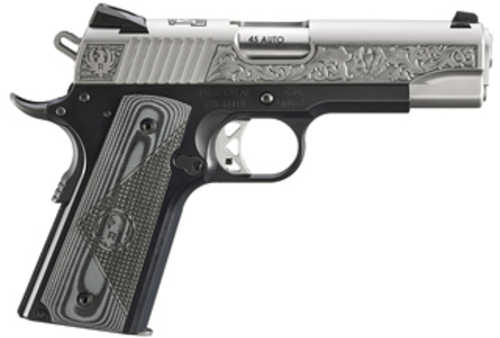 Ruger SR1911 Southport CT Edition Pistol 45 ACP 4.25" Barrel 7Rd Black & Silver