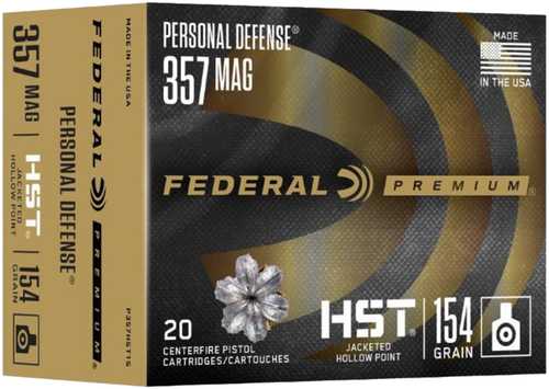 Federal Personal Defense Handgun Ammunition .357 Mag 154 Gr JHP 1360 Fps 20/ct