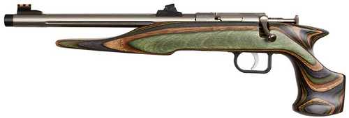 Crickett Chipmunk Hunter 22 Long Rifle Pistol 10.5" Barrel Round Laminate Camo Wood Grip Stainless Steel Semi Automatic 40105