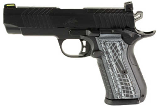 Kimber KDS9c, 1911, Semi-automatic, Single Action, Aluminum Frame Pistol, Compact, 9MM, 4" Fluted Barrel, Matte Finish, Black, G10 Grips, Optics Ready, Adjustable Rear Sight With Fiber Optic Front, 10 Rounds, 2 Magazines 3100011