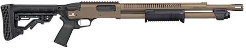 Mossberg 590R Stand-Off 12 Gauge Flat Dark Earth 3" Chamber 6Rd Capacity 18.5" Barrel Adjustable Stock