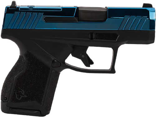 Taurus GX4 Micro-Compact Frame 9mm Luger 10+1 3.06" Satin Black DLC Stainless Steel Barrel, Blue PVD Serrated Alloy Steel Slide, Matte Black Stainless Steel Frame, Textured Grip