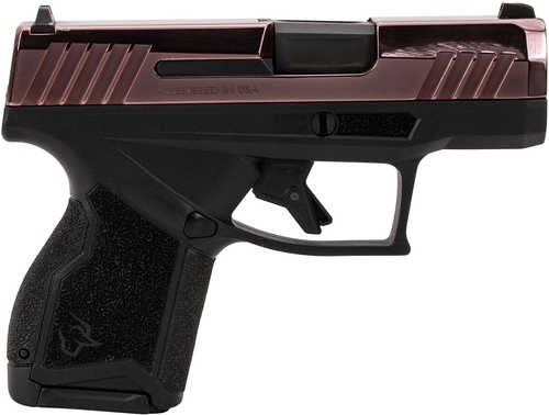 Taurus GX4 Micro-Compact Frame Pistol 9mm Luger 13+1 3.06" Satin Black DLC Stainless Steel Barrel, Rose Gold PVD Serrated Alloy Steel Slide, Matte Black Stainless Steel Frame, Textured Grip