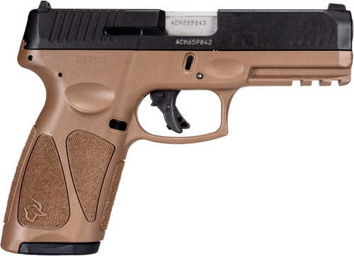 Taurus G3 Full Size Frame Pistol 9mm Luger 15+1 4" Stainless Steel Barrel, Black Stainless Steel Serrated Slide, Brown Polymer Frame w/Picatinny Rail