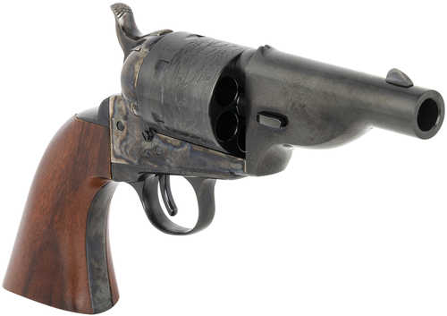 Taylors & Company Uberti Hickok Open-Top Revolver 45 Colt (Long Colt) 6 Shot 3.50" Blued Barrel, Blued Engraved Cylinder, Color Case Hardened Steel Frame, Walnut Army Grip, Hammer Bar Safety, Exposed Hammer
