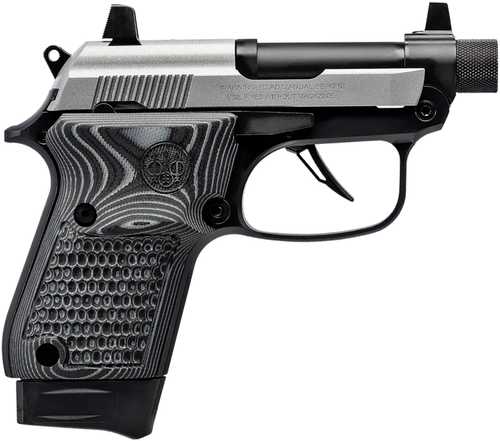 Beretta USA J20X22R8M3 20X Bobcat Bug Out Bag Micro Frame 22 LR 8+1 2.80" Black Threaded Tip-Up Barrel, Inox ELS/Serrated Slide, Black Polymer Frame w/Beavertail, Helica Texture Grip