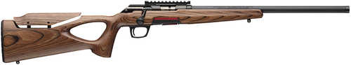 Winchester Repeating Arms Xpert Target 22 LR 10+1 18" Matte Black Threaded Bull Barrel, Matte Black Picatinny Rail Steel Receiver, Brown Adj Comb & LOP Thumbhole Laminate Stock